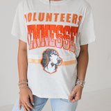 Licensed Grey 'Volunteers Tennessee' Vintage Tee | Queen Of Sparkles