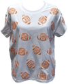 WHITE AND ORANGE 'GAME DAY' FOOTBALL TEE | QUEEN OF SPARKLES