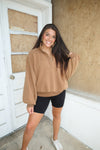 COLLARED SWEATSHIRT | BROWN