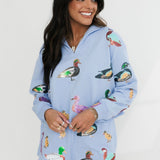 Powder Blue Duck Collar Sweatshirt | Queen Of Sparkles