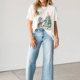 Merry Meowy Tee | Ivory Combo