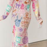 Light Pink Birthday Icon Knit Dress | Queen Of Sparkles