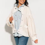 Pinstripe Denim Shacket