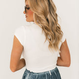 Ribbed Bodysuit | White