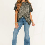 Little Star Applique Tee | Meteorite