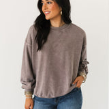 Mixed Textures Crewneck | Mocha