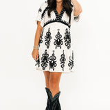 Resort Style Mini Dress | Neutral