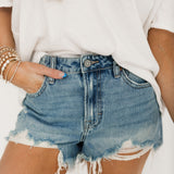Finn Heavily Frayed Shorts | Medium