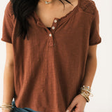 Heirloom Henley Top | Canyon Sunset
