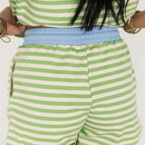 Sunny Stripe Shorts | Honeydew Periwinkle