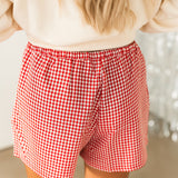 Gingham Boxer Short | Red