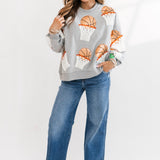 Grey Basketball Hoop Sweatshirt | Queen Of Sparkles