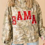 Licensed Bama Mockneck Camo Sweatshirt | Queen Of Sparkles