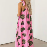 Palm Springs Halter Maxi Dress | Pink