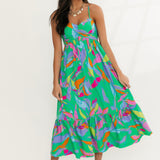 Tropical Paradise Maxi Dress | Green