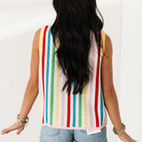 Rainbow Striped Pinata Knit Vest | Queen Of Sparkles