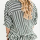 Camille Stripe Top | Black