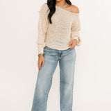 Crochet Slouchy Sweater | Natural