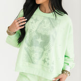 Mint Scattered Rhinestone QOS Sparkle Short | Queen Of Sparkles