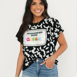 Black Composition Book Queen Tee | Queen Of Sparkles