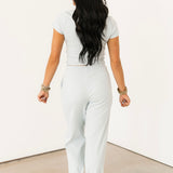Coastal Girl Stripe Pant | Soft Blue