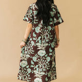 Chocolate Petals Floral Dress