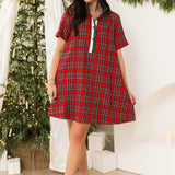 Cozy Cabin Mini Dress | Red