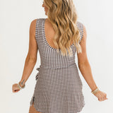 Don't Sweat It Mini Dress | Brown Check