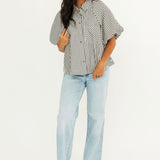 Essential Stripe Blouse | Black