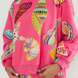 Pink Multi Shell Sweatshirt | Queen Of Sparkles