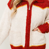 Saddle Up Zip Knit Cardigan