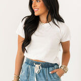 Essential Crop Tee | Heather Grey