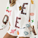 White 'Queen' Icon Short | Queen Of Sparkles