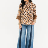 Pick Me Mock Neck Sweater | Leopard