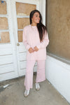 MINERAL WASH TERRY PULLOVER | ROSE