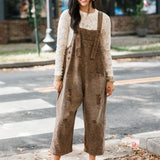 Untamed Chic Overalls | Brown Leopard