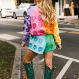 Colorblock Multi Skull Short | Queen Of Sparkles