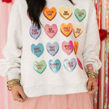 Light Grey Sweetheart Sweatshirt | Queen Of Sparkles