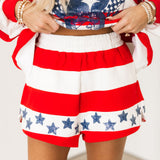 USA Star & Stripe QOS Logo Short | Queen Of Sparkles
