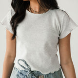 Waffle Baby Tee | Heather Gray