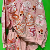 Light Pink Cakes Pastries Shorts