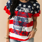 USA Star & Stripe QOS Card Logo Tee | Queen Of Sparkles