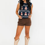 Bow & Bear Knit Sweater Vest