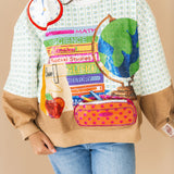 Multi School Books, Pencil Bag & Globe Sweatshirt | Queen Of Sparkles