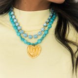 The Sofia Necklace | Aquamarine Matt