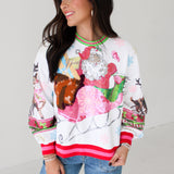 White Vintage Santa Sweatshirt