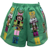 Green Nutcracker Band Shorts