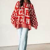 'Ho Ho Ho' Check Sweater
