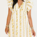 Garden Bliss Mini Dress | Yellow