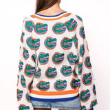 Florida Knit In Mascot Rhinestone Cardigan | Queen Of Sprakles